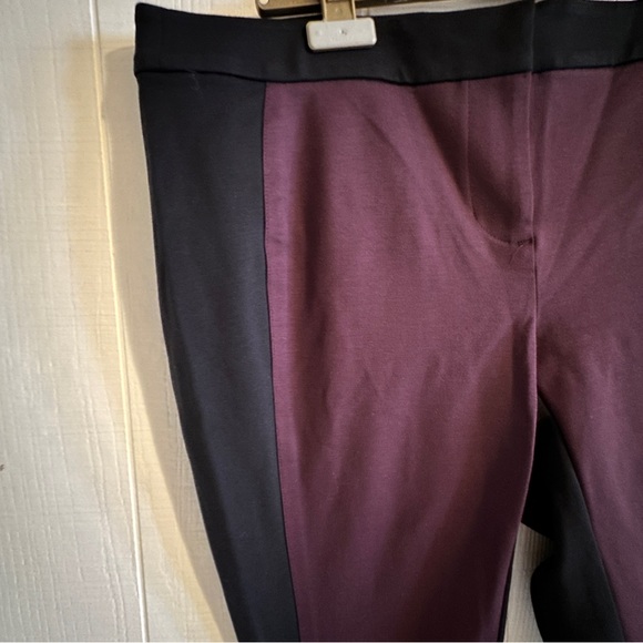 Ann Taylor ponté pant in black and mulberry, NWT, 10 petite. - Picture 6 of 6
